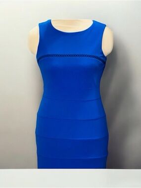 Tommy Hilfiger Cobalt Blue Sleeveless Sheath Dress Size 10P